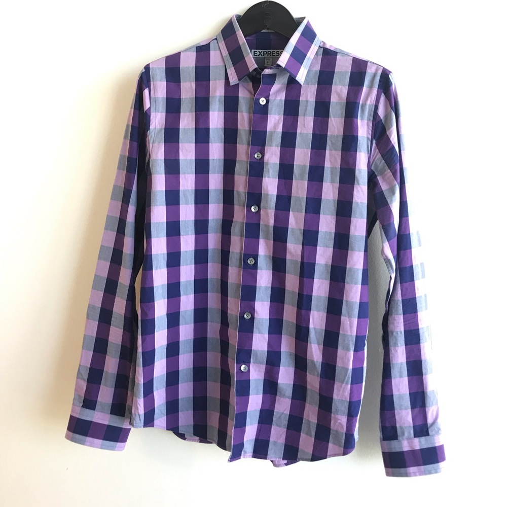 Express Men's Fitted Cotton Dress Shirt Size Small